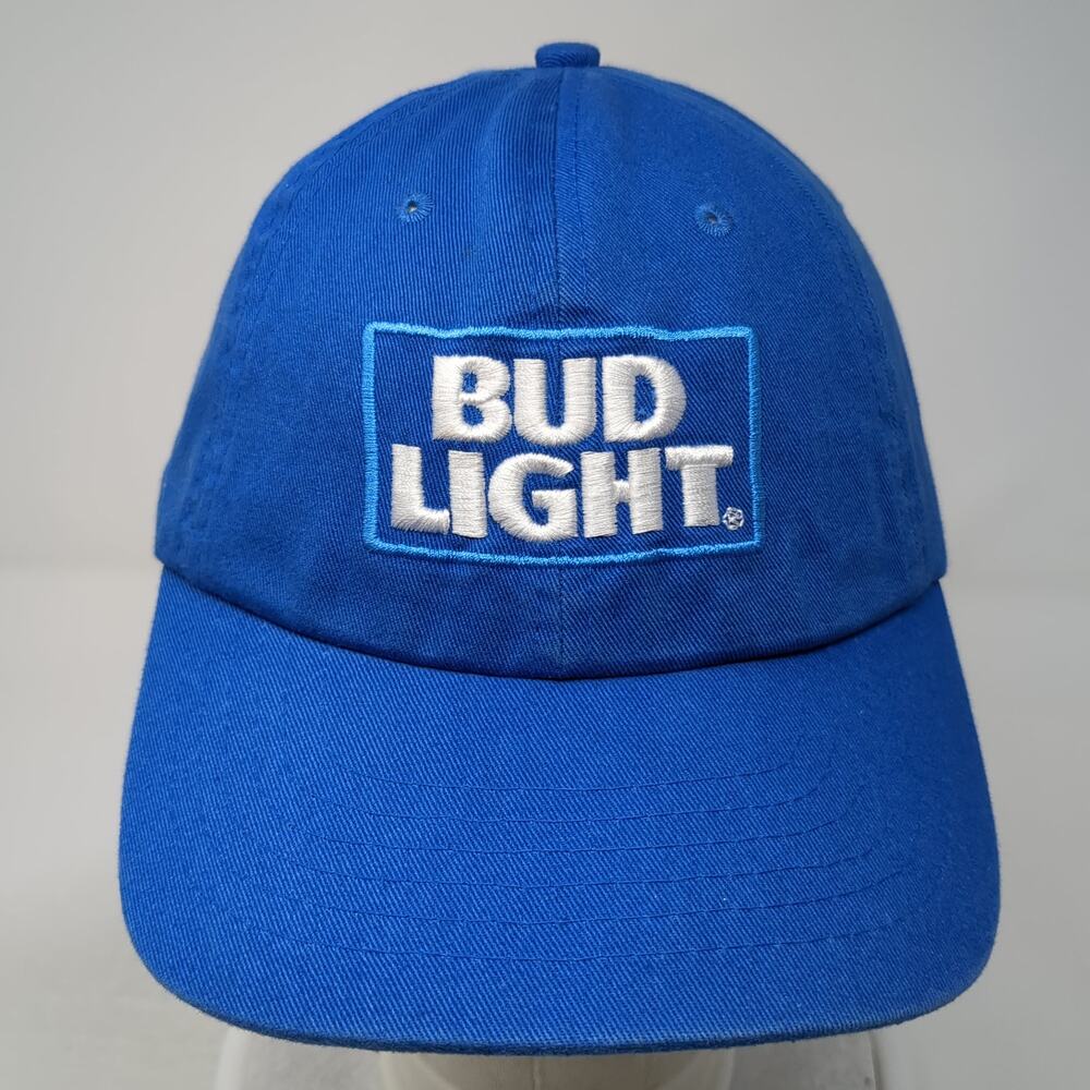 Bud Light Slideback Baseball Cap Solid Blue One S… - image 2